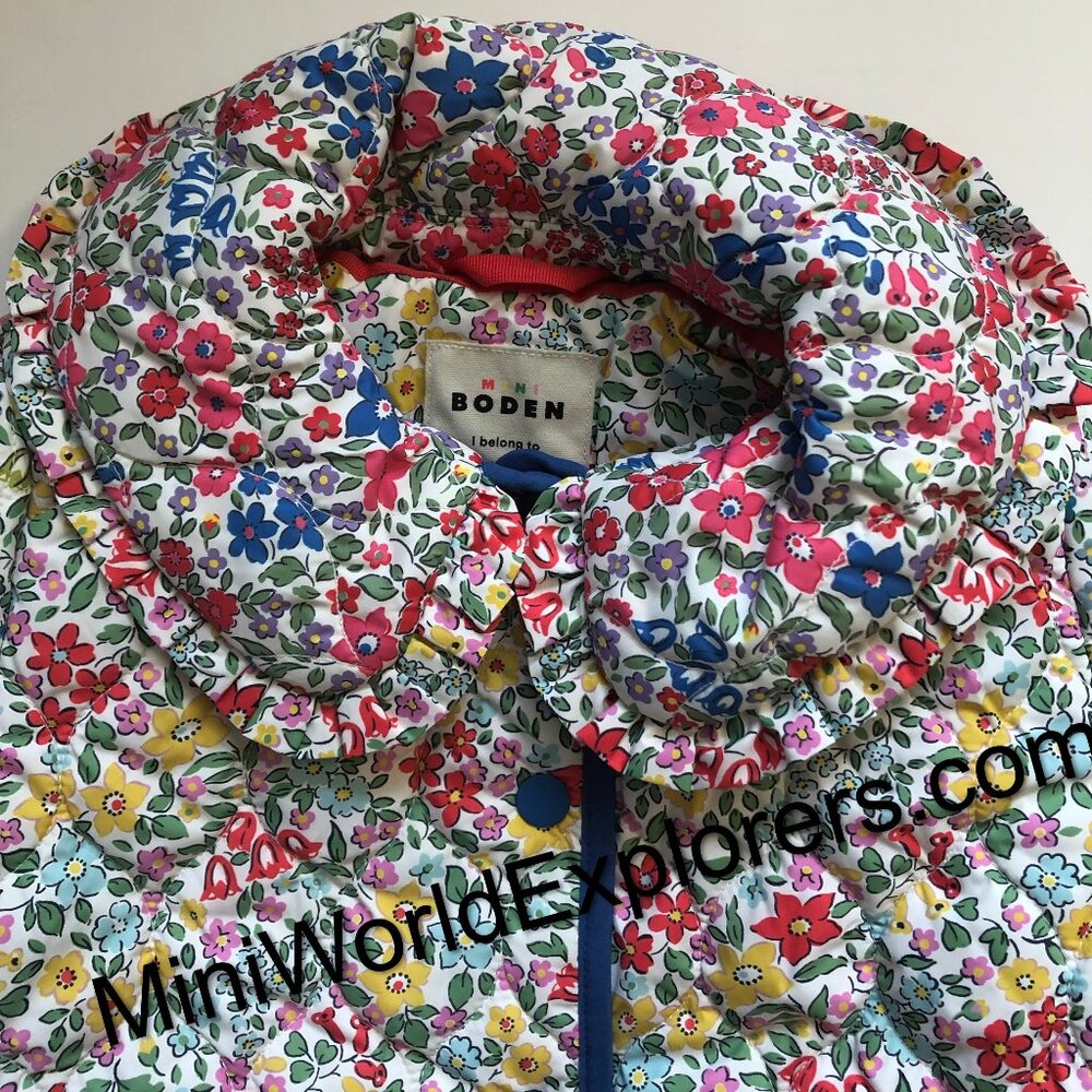 NWOT Mini Boden Quilted Collared Jacket - Picture 7 of 8